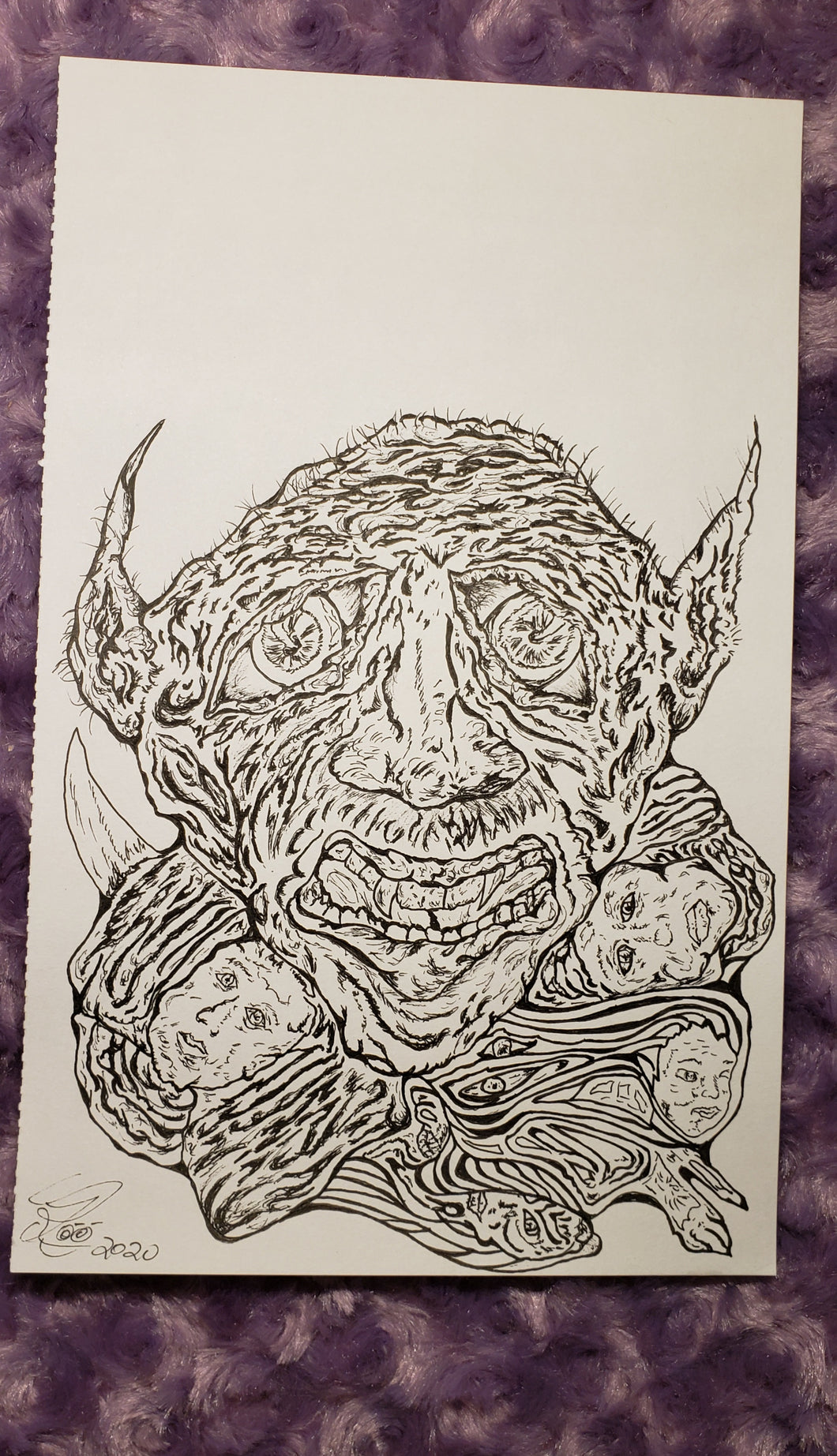 Collector of Faces 1/1 original ink signed