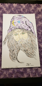 The Wizard embellished print